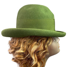 Load image into Gallery viewer, Vintage Glenover Fawn Tra Felt Hat Womens Small Bowler Wool Mod Fashion Church