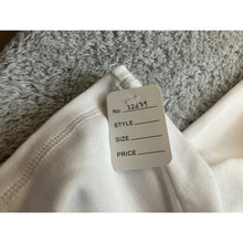 Load image into Gallery viewer, Womens White Black Colorblock V-Neck Long Sleeve Cotton Blend Relaxed Top