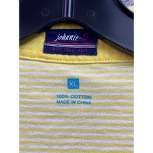 Load image into Gallery viewer, Johnnie-O Shirt Mens Extra Large West Coast Prep Yellow Striped Polo Golf