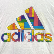 Load image into Gallery viewer, Adidas Shirt Mens Medium Rainbow Inclusive Logo Spell Out Festival Activewear