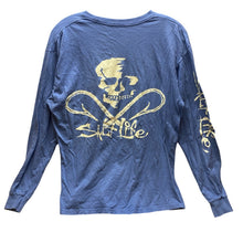 Load image into Gallery viewer, Salt Life Shirt Mens Medium Anchor Graphic Long Sleeve Fishing Skull Pocket