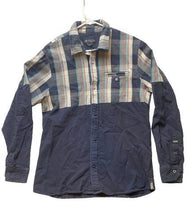 Load image into Gallery viewer, True Love False Idols Shirt Adult Large Navy Button Up Flannel Casual TLFI Mens