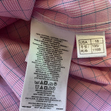 Load image into Gallery viewer, Brooks Brothers Shirt Mens 18-36 Regent Pink Checkered Dress Acadmia Preppy