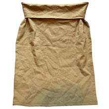 Load image into Gallery viewer, Simlu Bodycon Skirt Womens Large High Fold Over Waist Stretch Bodycon Tan