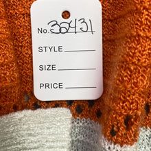 Load image into Gallery viewer, Colorblock Sweater Womens Large Stripe Full Zip Knit Hooded Beachy Coastal