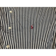 Load image into Gallery viewer, Ralph Lauren Shirt Mens Black White Vertical Stripe Button Down Relaxed Fit 2XL