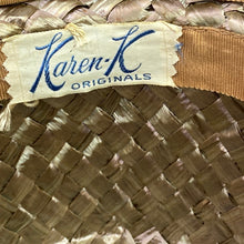 Load image into Gallery viewer, Vintage Karen K Originals Hat Womens Small Woven Straw Bucket Church Derby