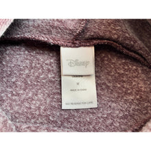 Load image into Gallery viewer, Disney Hoodie Womens Medium Mickey Mouse Pullover Plum Grunge Spell Out