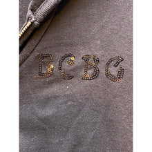 Load image into Gallery viewer, BCBG Jacket Womens Medium Black Sequin Embellished Full Zip Up Hoodie Athleisure