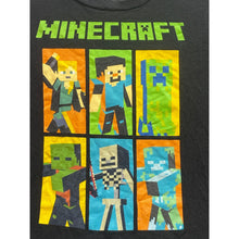 Load image into Gallery viewer, Mojang Minecraft Shirt Boys Small Black Movie Gamer AOP Everyday Streetwear