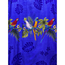 Load image into Gallery viewer, Vintage Hawaiian Shirt Mens Medium Blue AOP Parrot Wrap Around Costal Beachy