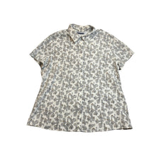 Load image into Gallery viewer, Croft & Barrow Womens 1X Paisley Button Down Shirt Short Sleeve Textured Blouse