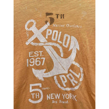 Load image into Gallery viewer, Polo Ralph Lauren Shirt Mens Medium Orange Nautical Costal Beachy Spell Out