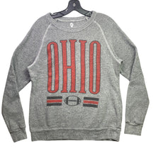 Load image into Gallery viewer, Ohio Sweater Mens Medium Spell Out Football Athleisure Pull Over Crew Neck