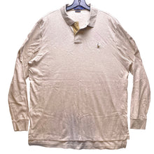 Load image into Gallery viewer, Ralph Lauren Polo Shirt Mens Extra Large Heathered Sand Long Sleeve Pima Preppy