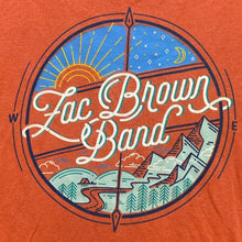 Load image into Gallery viewer, Zac Brown Band Shirt Mens Small Spell Out Country Western Orange Festival