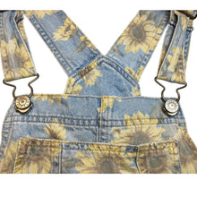 Load image into Gallery viewer, American Eagle Dress Womens Small Overall Pinafore Sunflower Denim Preppy