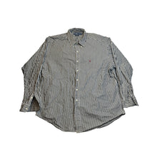 Load image into Gallery viewer, Ralph Lauren Shirt Mens Black White Vertical Stripe Button Down Relaxed Fit 2XL