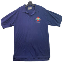 Load image into Gallery viewer, Vintage Cheyenne River Shirt Mens Medium Polo Keeneland Horse Racing Embroidered