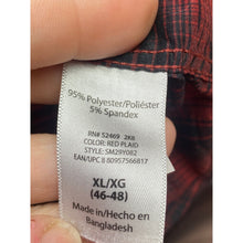 Load image into Gallery viewer, Swiss Tech Shirt Mens Extra Large Red Plaid Snap Front Performance Workwear