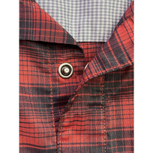 Load image into Gallery viewer, Swiss Tech Shirt Mens Extra Large Red Plaid Snap Front Performance Workwear