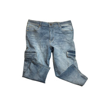 Load image into Gallery viewer, VIP Mens Medium Wash Blue Stretch Denim Slim Tapered Jeans 35x18.5