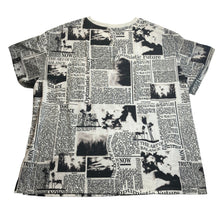 Load image into Gallery viewer, Newspaper Shirt Womens 3XL AOP Grunge Hip Hop Everyday Streetwear Punk Festival