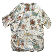 Load image into Gallery viewer, Vintage Sandwich Isle Shirt Mens 2XL Hawaiian AOP Beachy Coastal Travel Festival