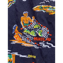 Load image into Gallery viewer, Denim & Flower Ricky Singh Shirt Mens Small Hawaiian AOP Coastal Beachy Travel