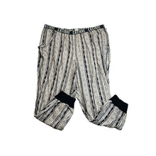 Load image into Gallery viewer, Cacique Women Black White Striped Logo Waistband Pajama Pants Joggers Plus Size