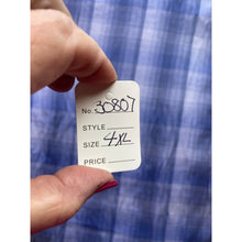Load image into Gallery viewer, Kani Jeans Shirt Mens 4XLT Blue Plaid Preppy Academia Career Office Everyday