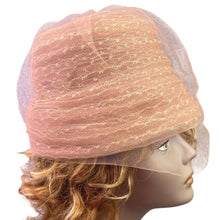 Load image into Gallery viewer, Vintage Union Made Hat Ladies Small Lace Pillbox Church Birdcage Tulle Veil