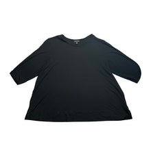 Load image into Gallery viewer, J. Jill Wearever Black 3/4 Sleeve Scoop Neck Top XL Petite Rayon Stretch Tunic