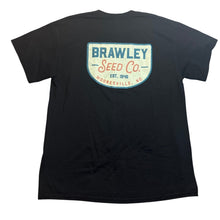 Load image into Gallery viewer, Brawley Seed Co Shirt Mens Large Black Grunge Chore Advertising Streetwear