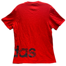 Load image into Gallery viewer, Adidas Shirt Mens Medium Wrap Around Spell Out Athleisure Red Geometric