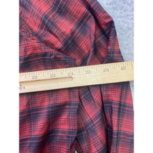 Load image into Gallery viewer, Swiss Tech Shirt Mens Extra Large Red Plaid Snap Front Performance Workwear