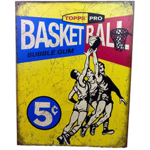 Load image into Gallery viewer, Topps Pro Basketball Bubble Gum Metal Sign Man Cave Wall Decor