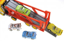 Load image into Gallery viewer, 1:16 2-In-1 Friction Powered Transporter Truck With Lights And Sounds