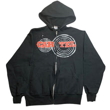 Load image into Gallery viewer, Cartel Hoodie Mens Medium Full Zip Spell Out Graphic Grunge Streetwear Everyday