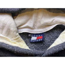 Load image into Gallery viewer, Tommy Hilfiger Hoodie Mens Medium Gray Pullover Sweatshirt Logo Spell Out