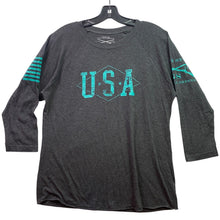 Load image into Gallery viewer, Grunt Style Shirt Mens Medium Patriot USA Flag Grunge Guns AOP Streetwear