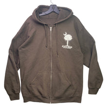 Load image into Gallery viewer, Myrtle Beach Hoodie Mens Large Full Zip AOP Palm Tree Moon Travel Coastal