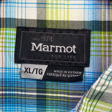 Load image into Gallery viewer, Marmot Shirt Mens Extra Large Plaid Button Down Preppy Academia Career Logo