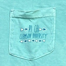 Load image into Gallery viewer, Clemson University Shirt Men's Medium Panhellenic Spell Out Preppy Acaemia