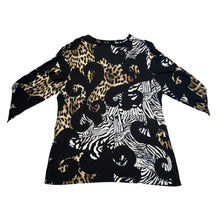Load image into Gallery viewer, Chico's Shirt Womens Large Mature Animal Leopard Office Career Professional