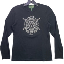 Load image into Gallery viewer, Lauren Ralph Lauren Shirt Womens Small Beaded Spell Out Streetwear Preppy