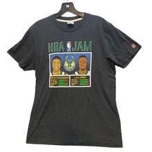 Load image into Gallery viewer, Milwaukee Bucks Shirt Mens Medium NBA Jam Lillard Heathered Black Basketball