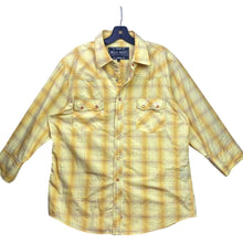 Load image into Gallery viewer, Wild West Shirt Mens Large Western Embroidered Country Snap Front Chore Plaid