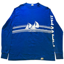 Load image into Gallery viewer, Vtg 1981 Crazy Shirts Mens Large Hawaii Sailboat Sleeve Hit Spell Out Wraparound