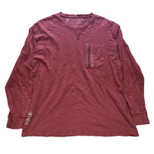 Load image into Gallery viewer, Marc Ecko Shirt Mens 2XL Maroon Long Sleeve Zip Pocket Casual Pull Over